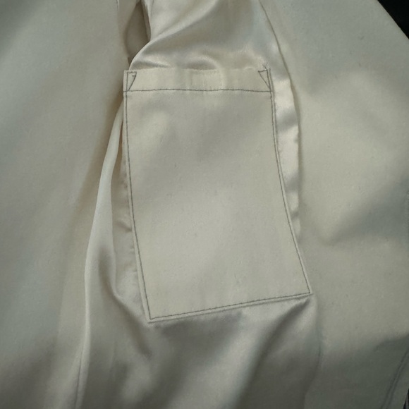 EUC White House Black Market Ivory Trench size Small - Picture 4 of 6